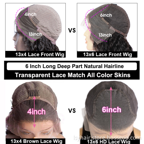 Original Real Ali HD Transpareant Swiss Lace Frontal13x6 Deep Parting Virgin Human Hair Lace Front Wigs Invisible Lace Frontal
